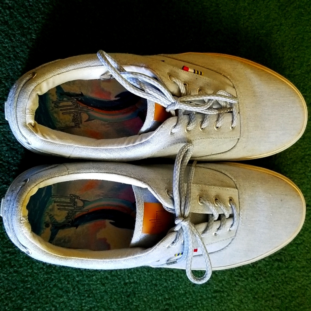 Guy Harvey womens sneaker/boat shoes light blue size 11 canvas